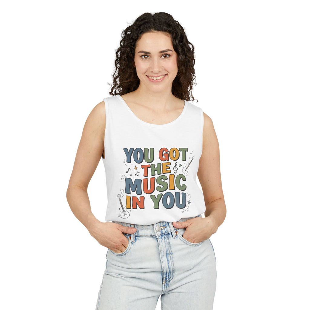 Music In You Tank Top — "You Got the Music in You" Retro Music Lover Tank