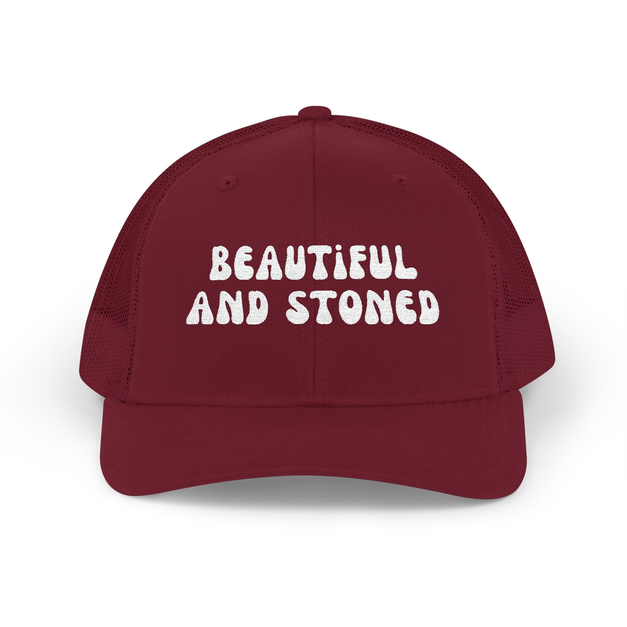 Beautiful and Stoned Snapback Trucker Cap