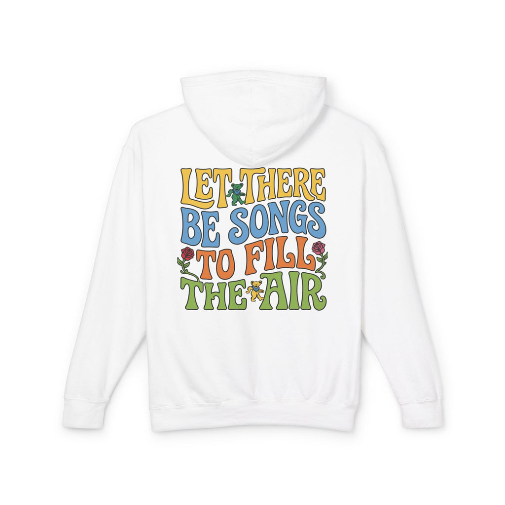 Let There Be Songs Hoodie — Retro Floral Music Quote Hooded Sweatshirt