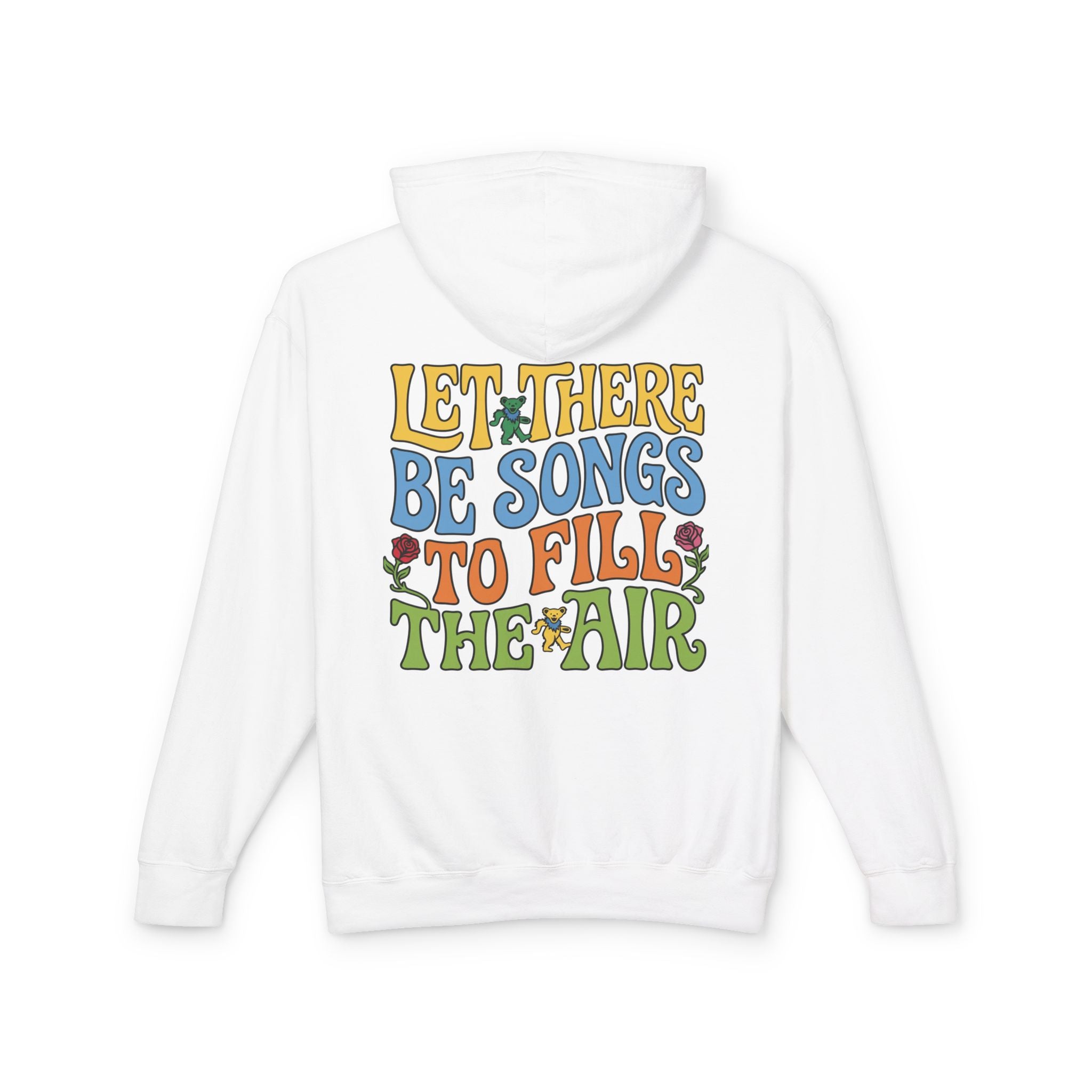Let There Be Songs Hoodie — Retro Floral Music Quote Hooded Sweatshirt