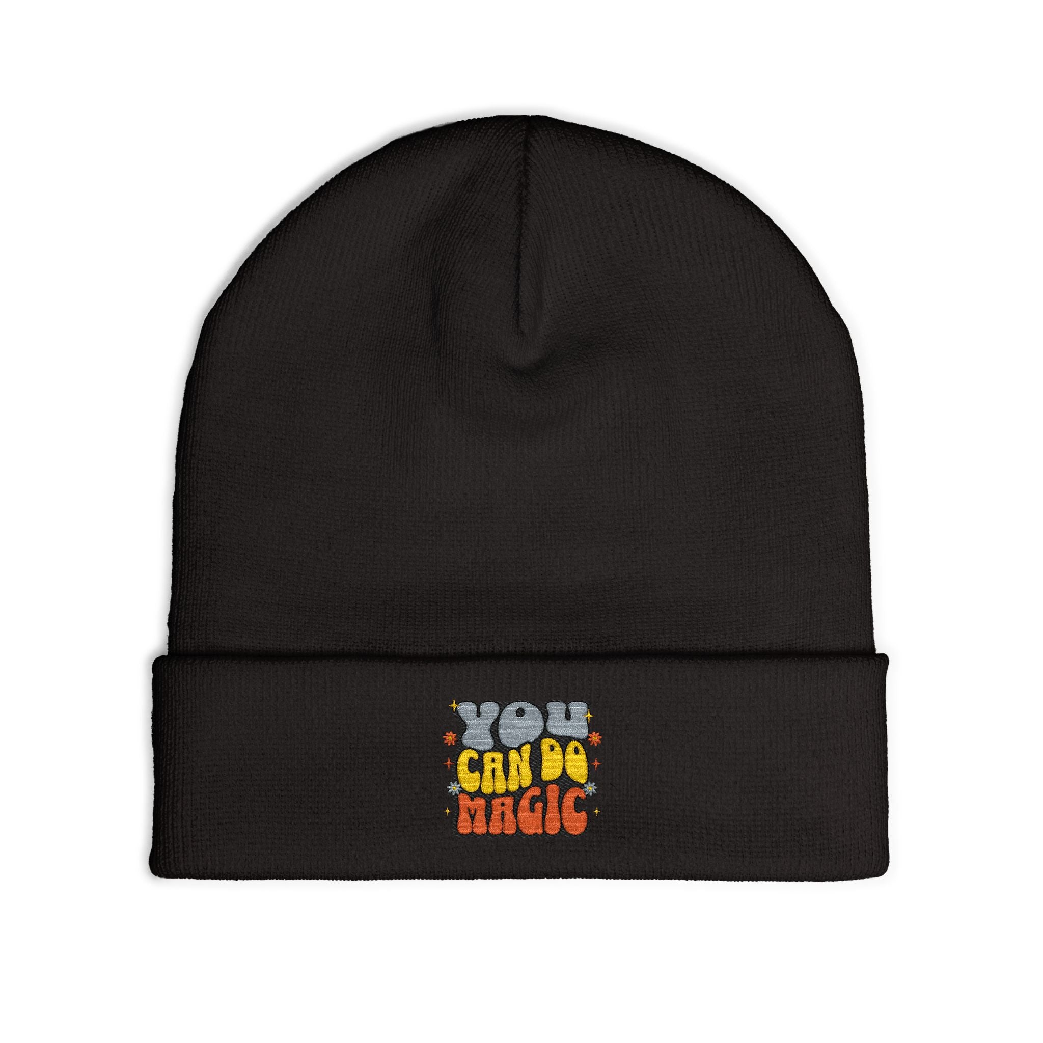 You Can Do Magic Embroidered Knit Beanie