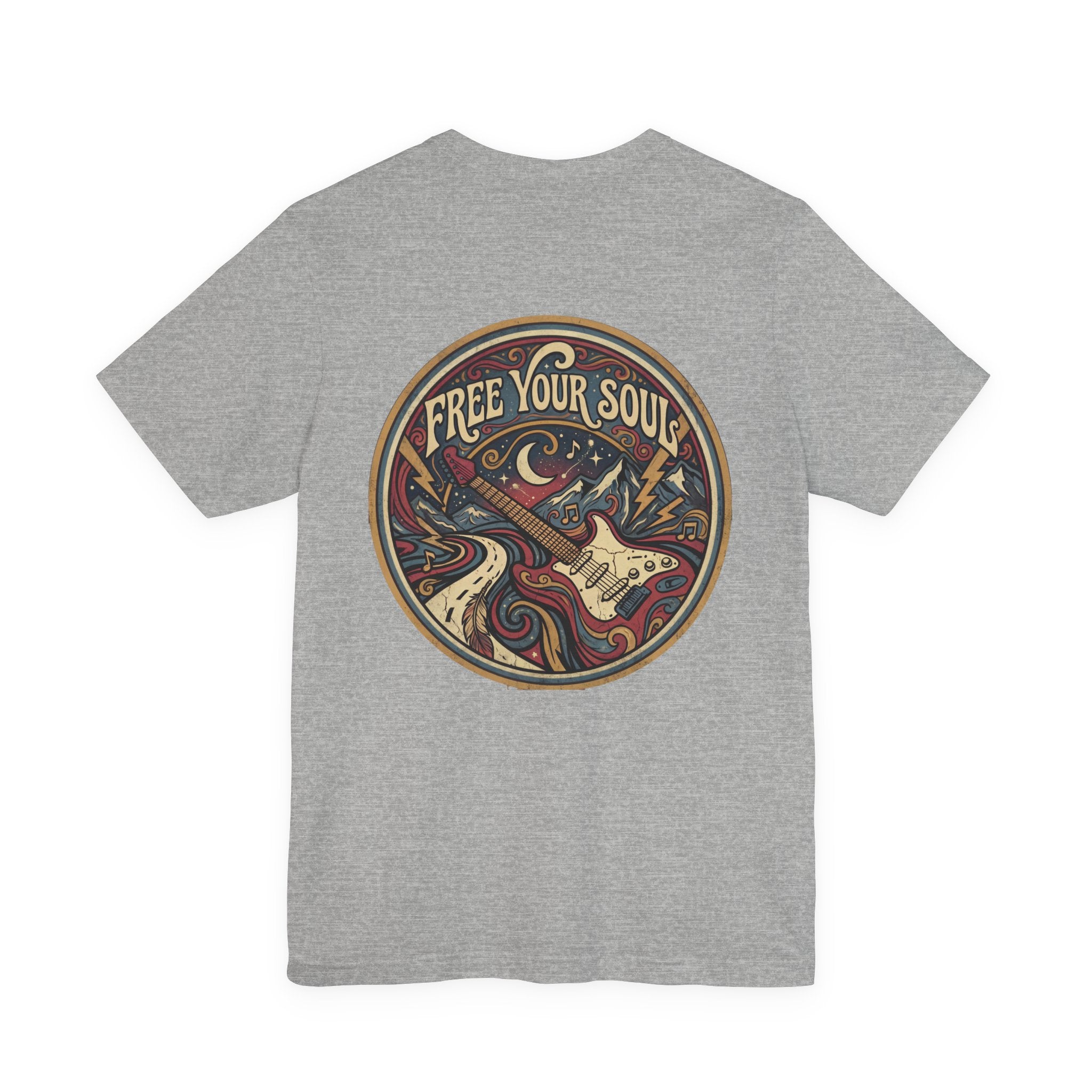 Free Your Soul Guitar Tee — Retro Psychedelic Music T‑Shirt