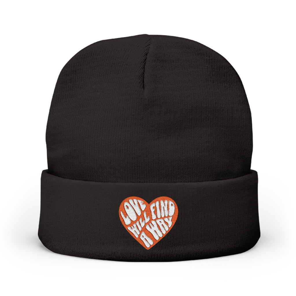 Love Will Find a Way Embroidered Knit Beanie