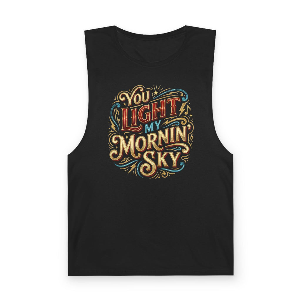 You Light My Mornin' Sky Tank Top — Vintage Hand-Lettered Love Graphic