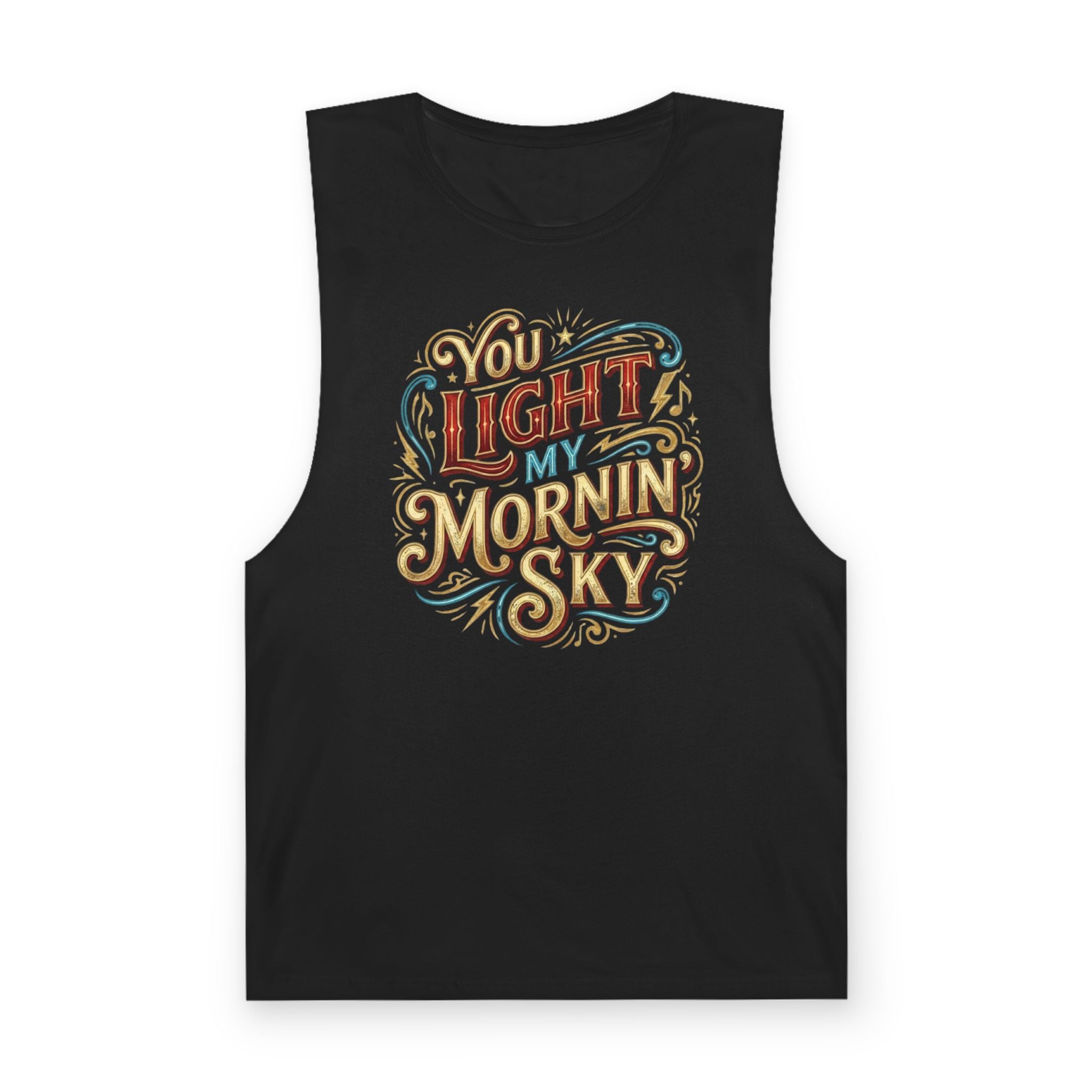 You Light My Mornin' Sky Tank Top — Vintage Hand-Lettered Love Graphic