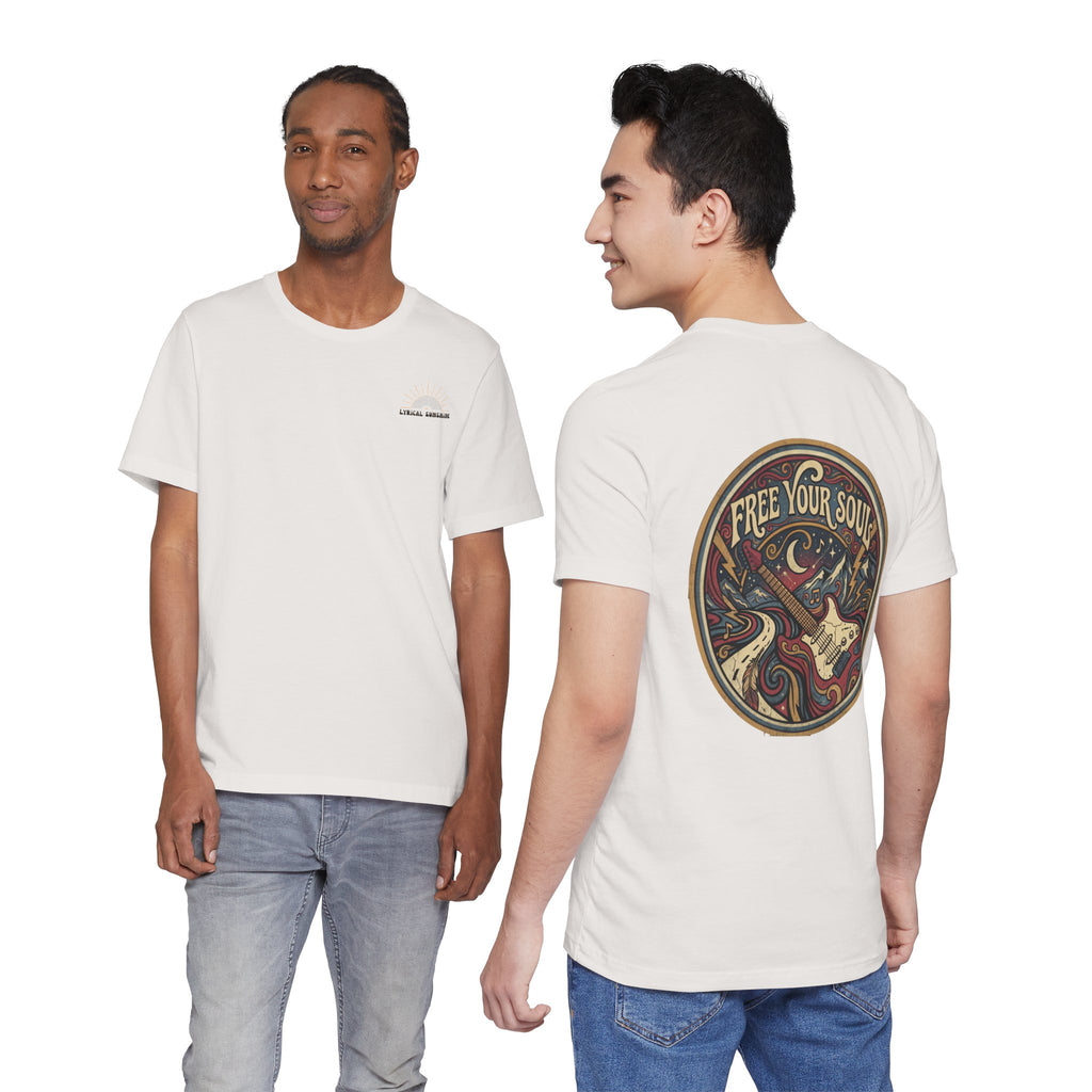 Free Your Soul Guitar Tee — Retro Psychedelic Music T‑Shirt