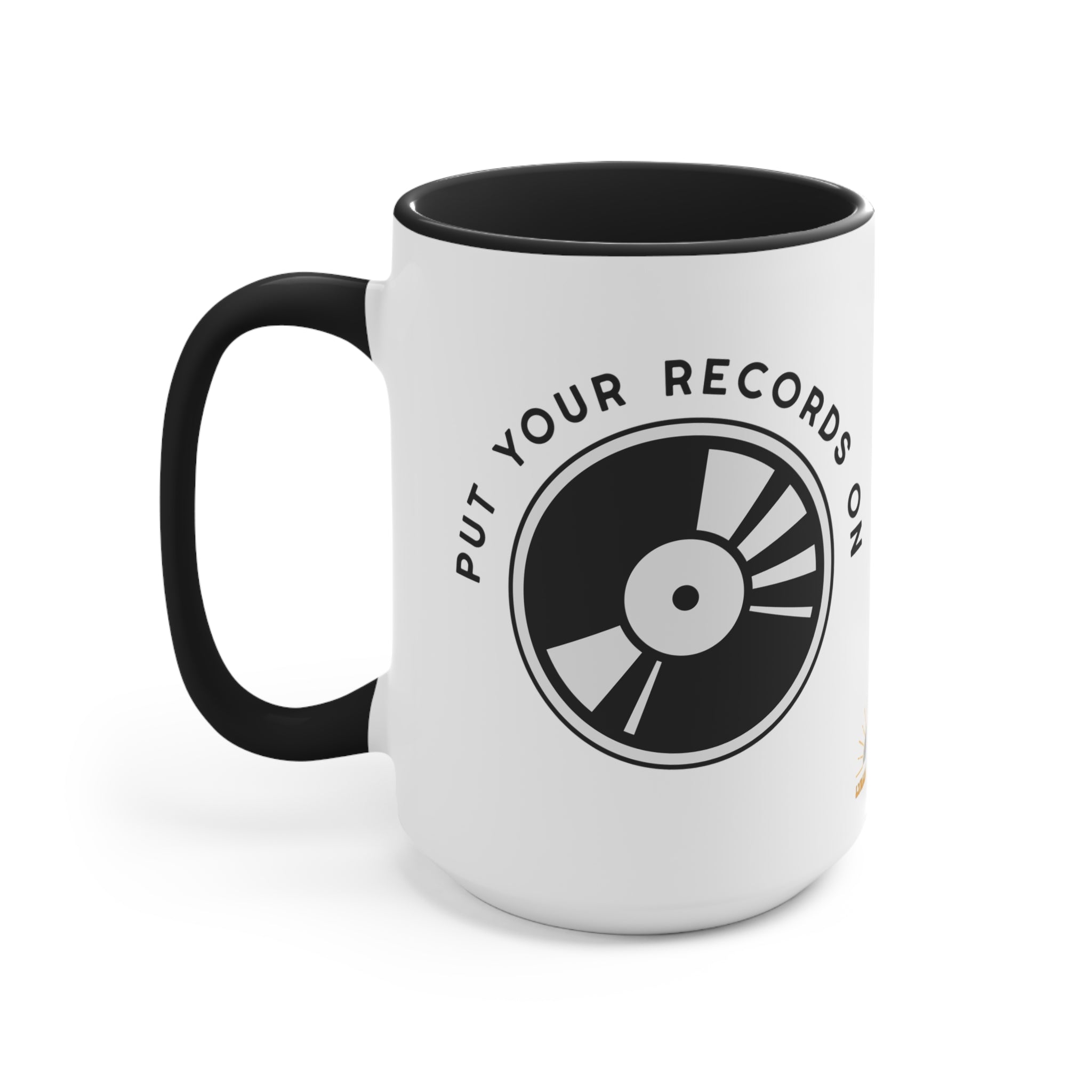 Put Your Records On 15oz Accent Mug