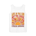Live in the Sun Tank Top — "Live in the Sun Not the Shade" Retro Sunshine Graphic