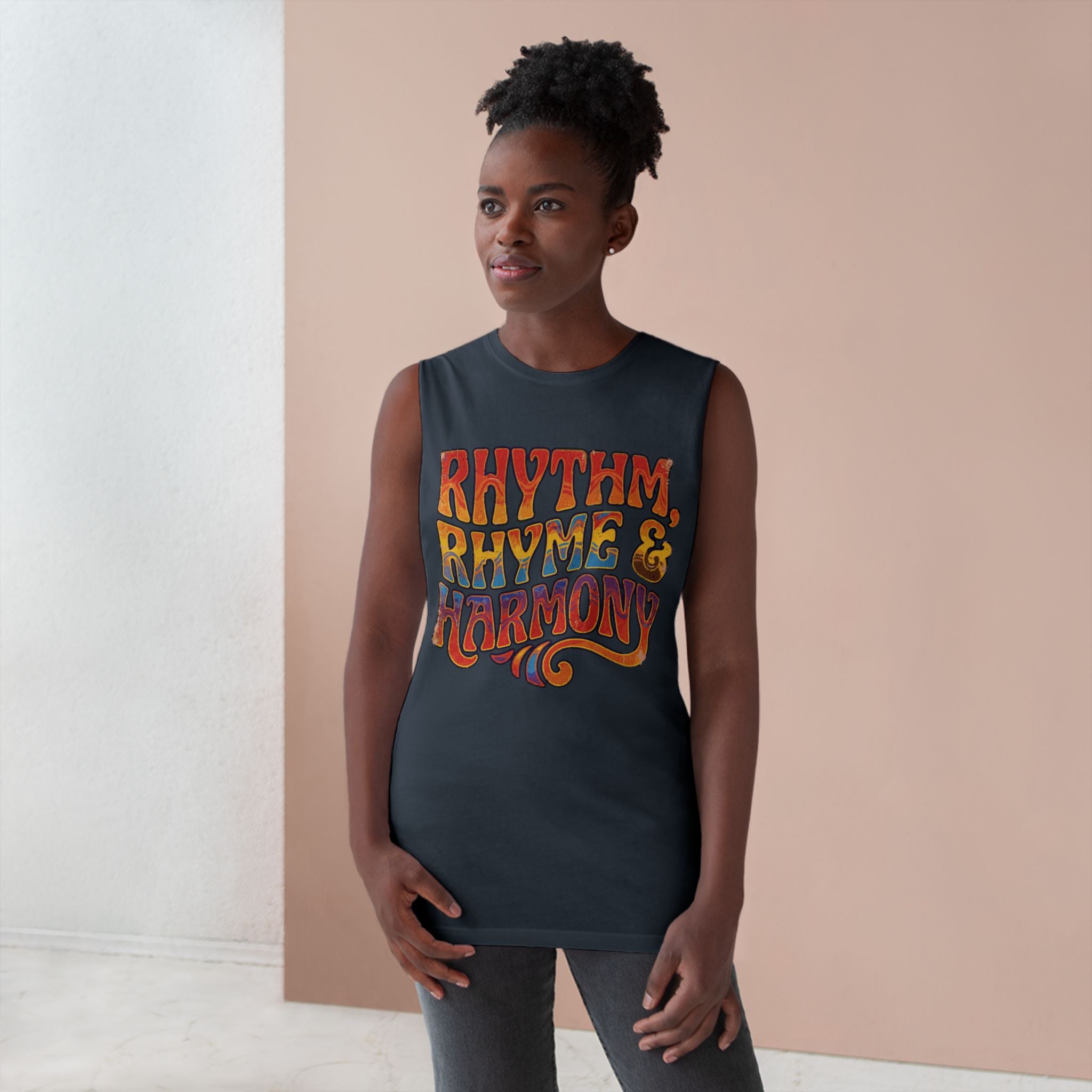 Rhythm, Rhyme & Harmony Retro Music Tank Top