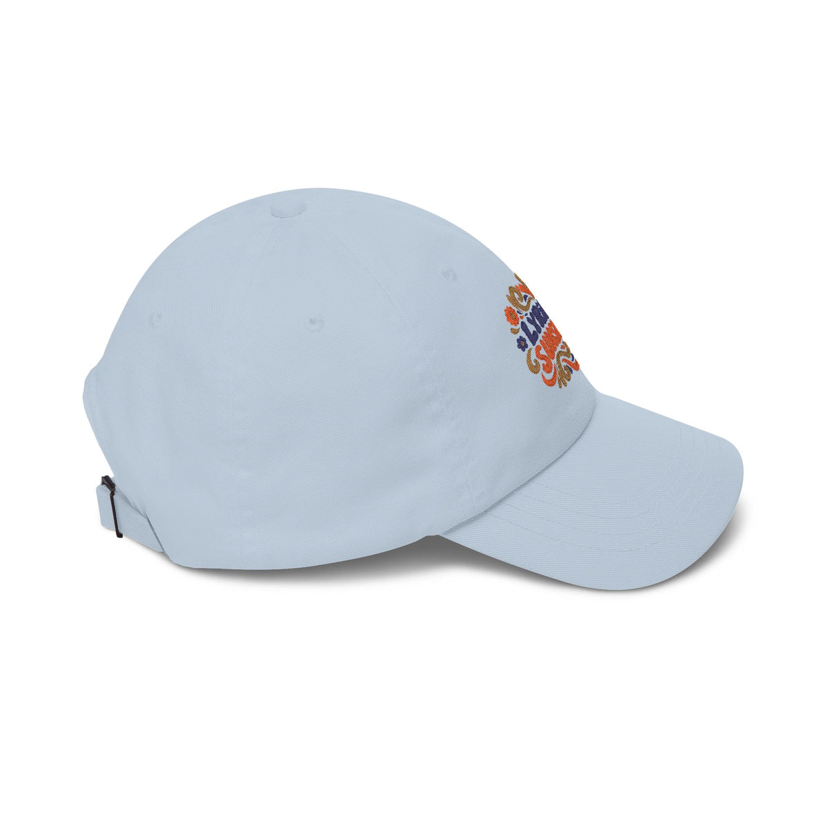 Lyrical Sunshine Dad Cap — Retro Floral Embroidered Baseball Hat
