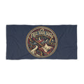 Free Your Soul Guitar Beach Towel — Retro Music Bass Guitar Vintage Surf Vibe