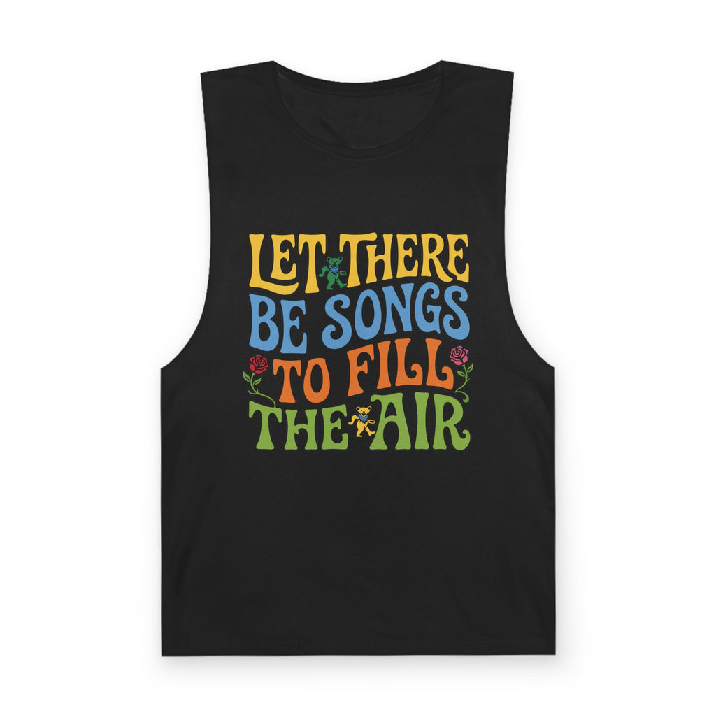 Barnard Tank — "Let There Be Songs to Fill the Air" Retro Floral Music Tank Top