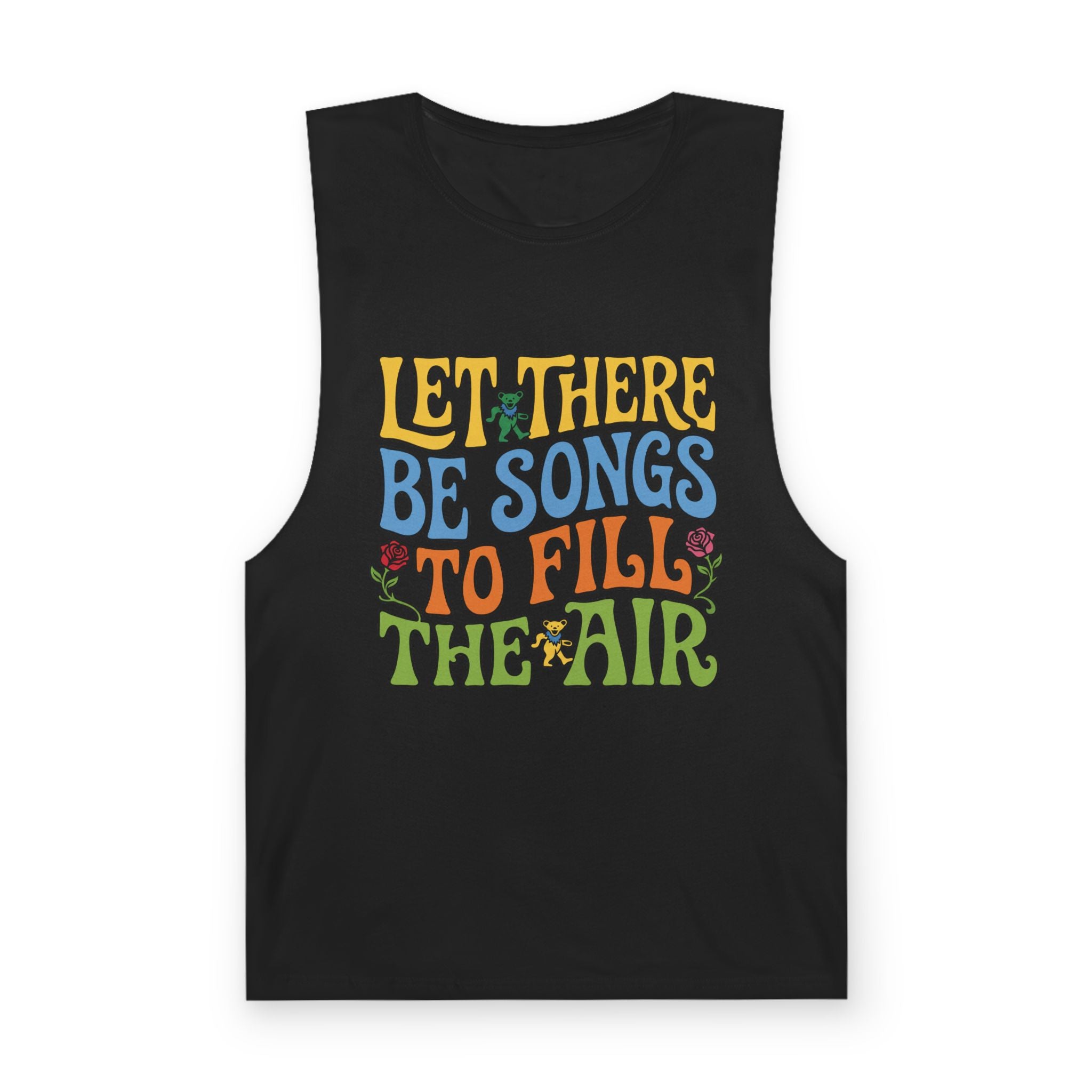 Barnard Tank — "Let There Be Songs to Fill the Air" Retro Floral Music Tank Top