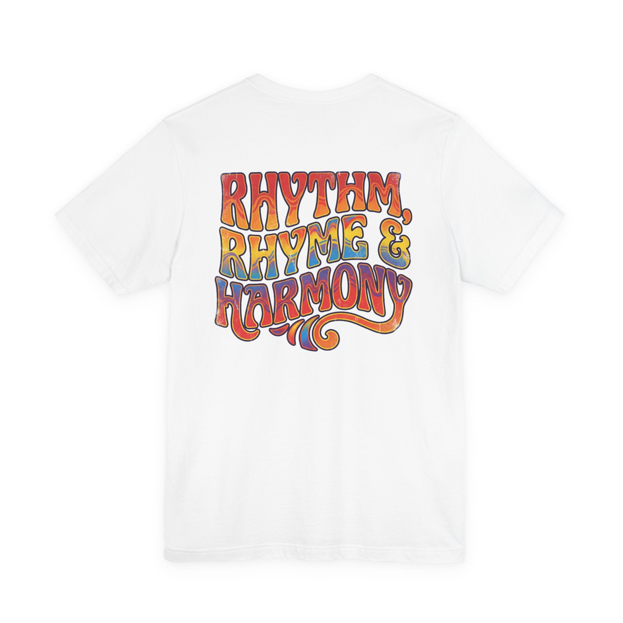 Rhythm Rhyme & Harmony Retro Graphic T‑Shirt 🎁 Most Gifted