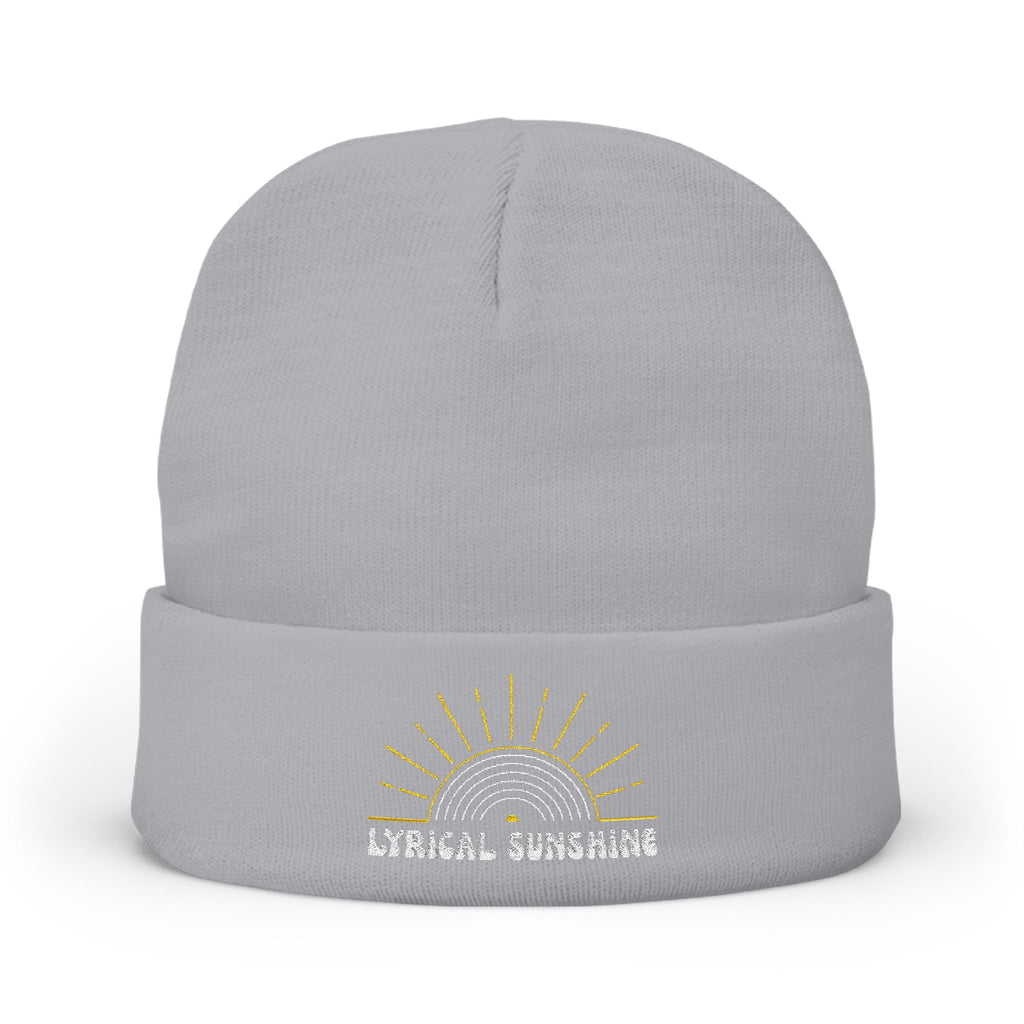 Lyrical Sunshine Embroidered Knit Beanie