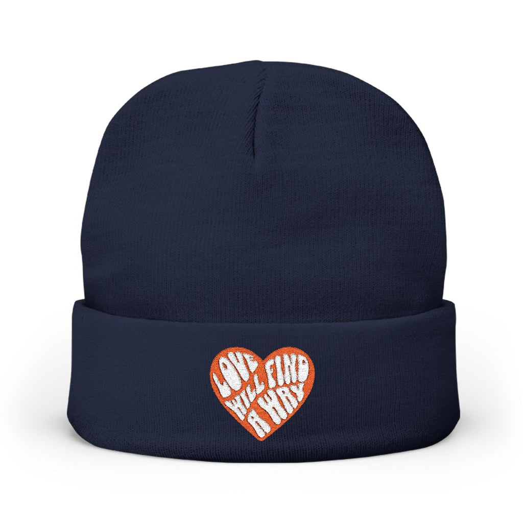 Love Will Find a Way Embroidered Knit Beanie