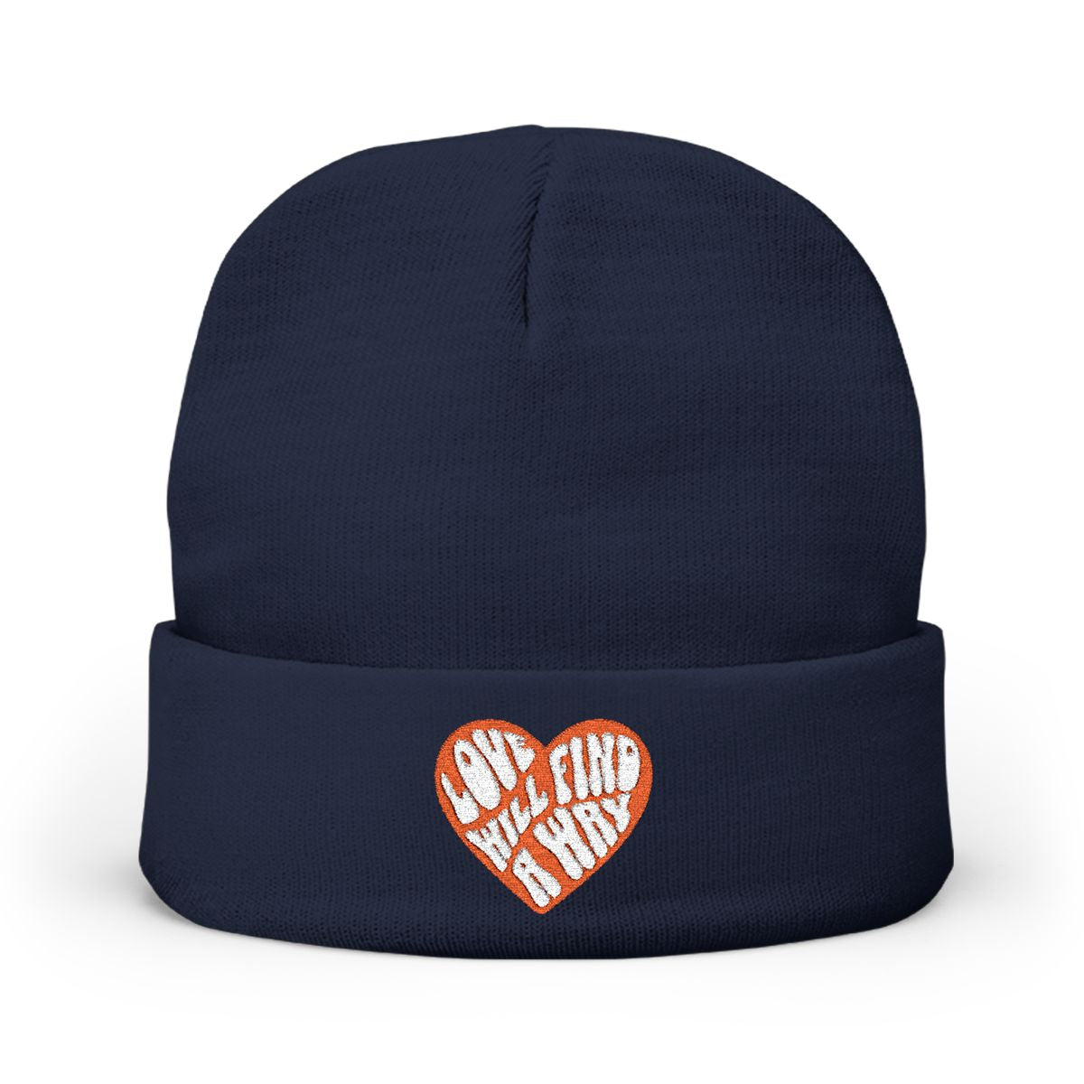 Love Will Find a Way Embroidered Knit Beanie